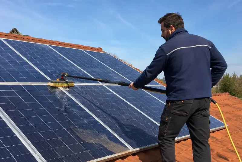 Nettoyage et entretien de panneaux solaires à Neuvecelle