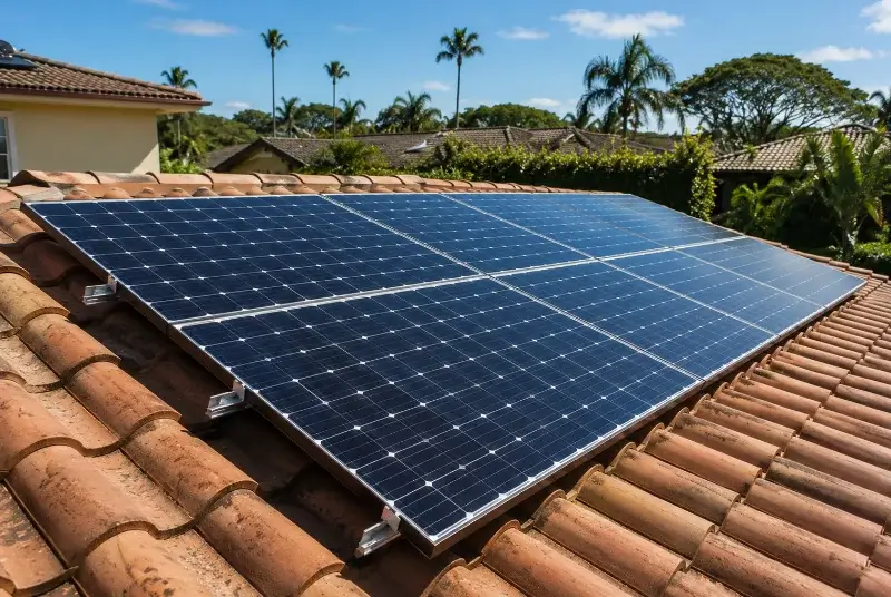 Installation de panneaux solaires à Neuvecelle